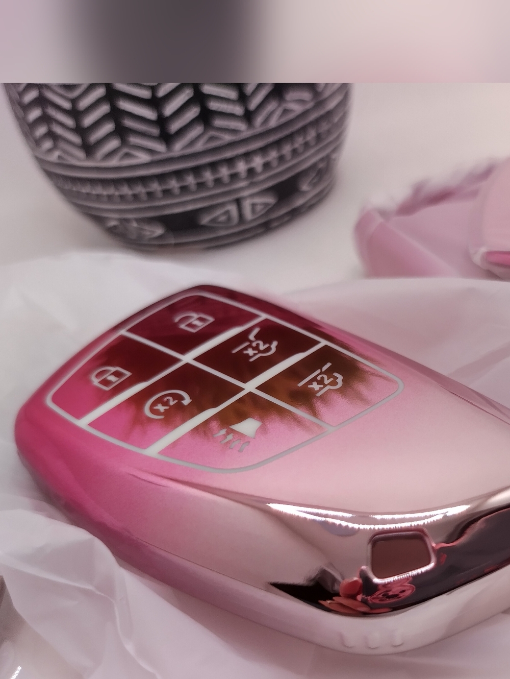 Chevy Key Fob Pink Gradient 6 Buttons Set Of 2